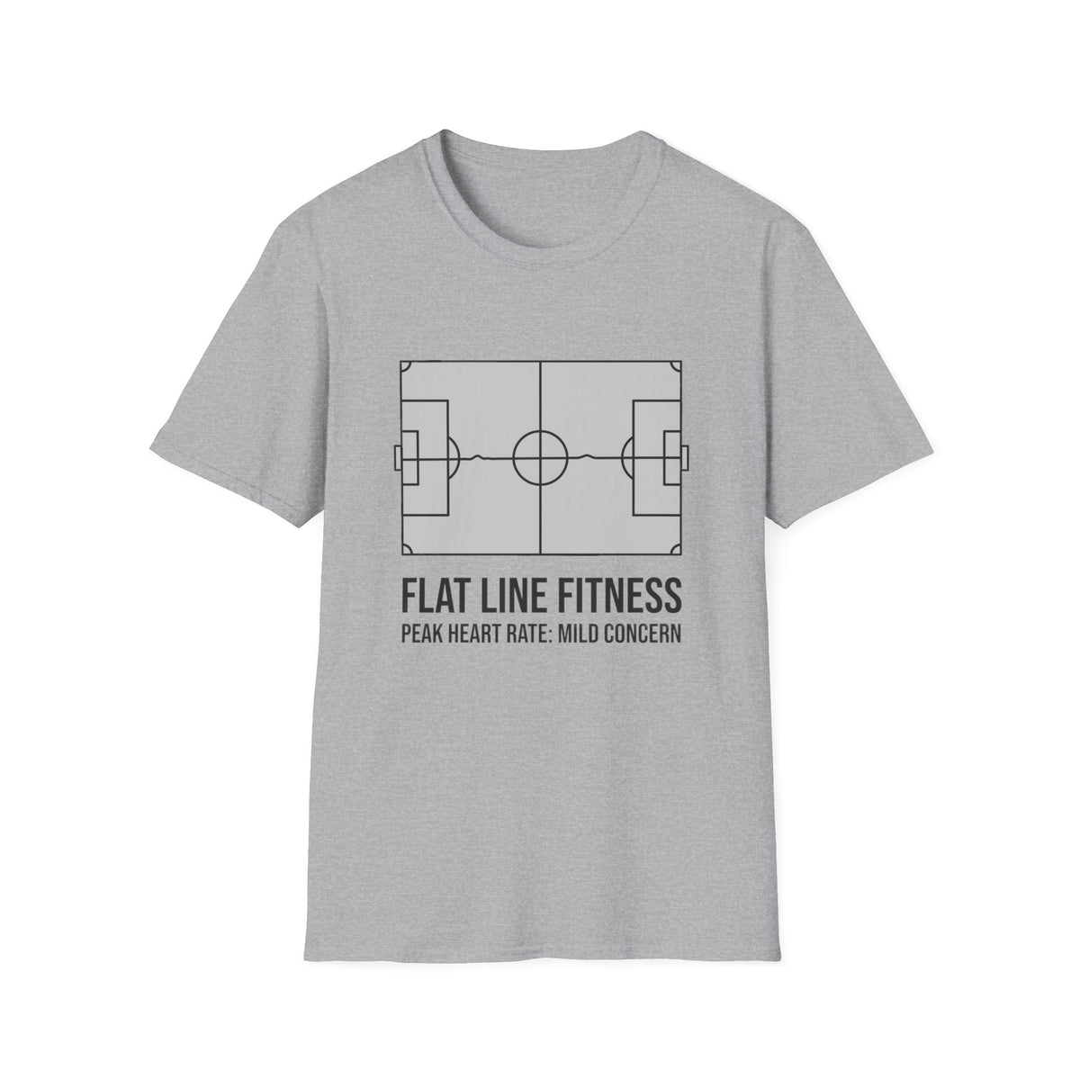 FLAT LINE FITNESS PEAK HEART RATE_ MILD CONCERN T-Shirt