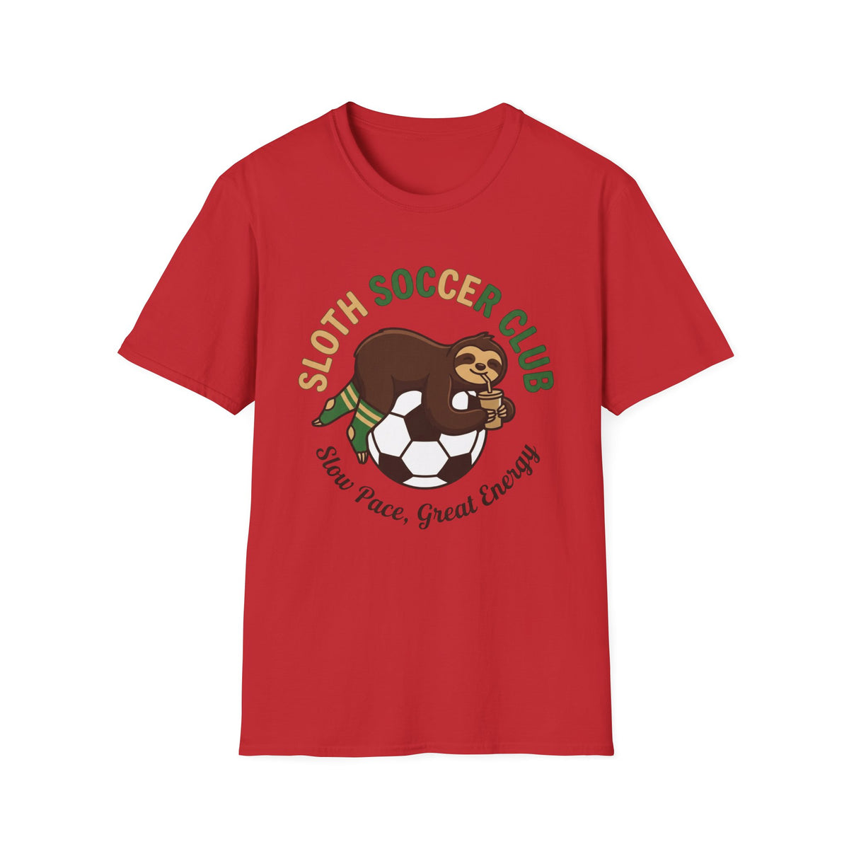SLOTH SOCCER CLUB   Slow Pace, Great Energy v2 T-Shirt