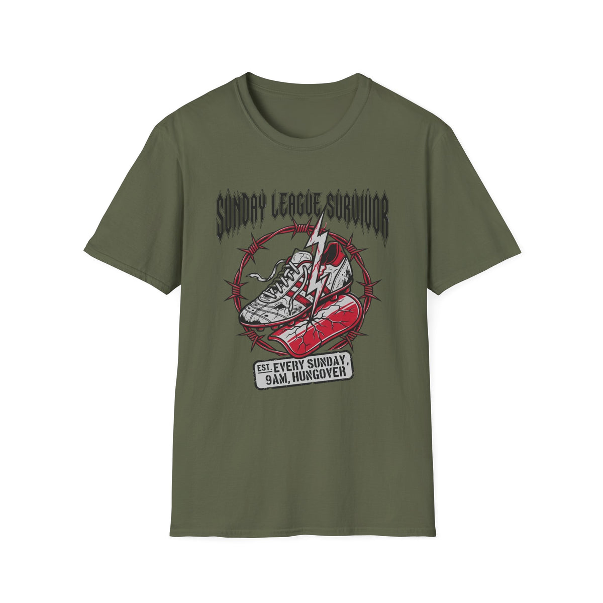 SUNDAY LEAGUE SURVIVOR  EST. EVERY SUNDAY, 9AM, HUNGOVER T-Shirt