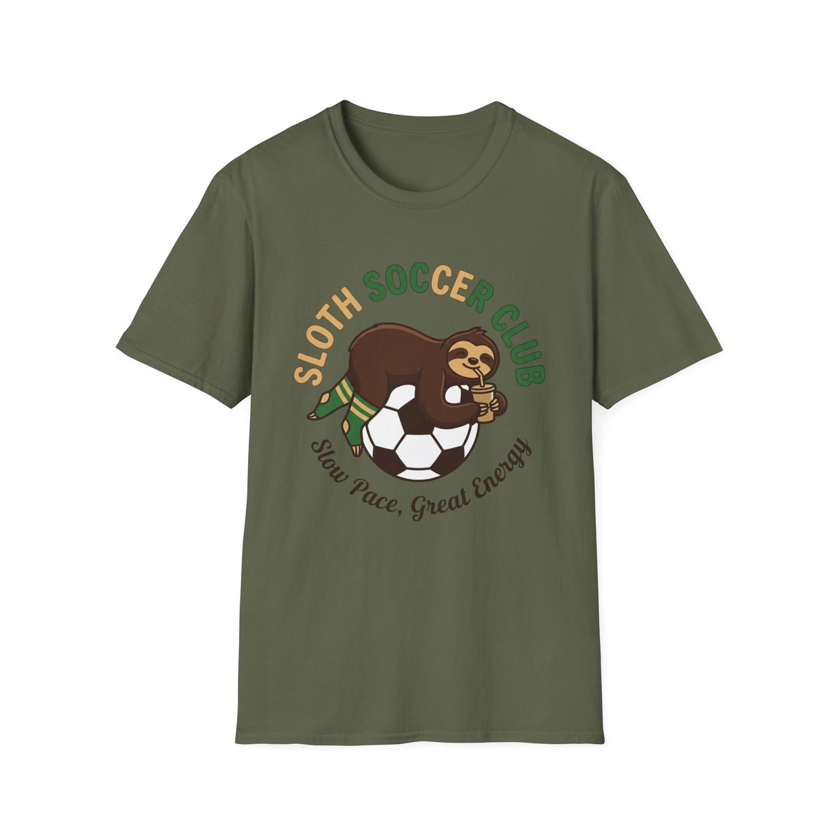 SLOTH SOCCER CLUB   Slow Pace, Great Energy v2 T-Shirt