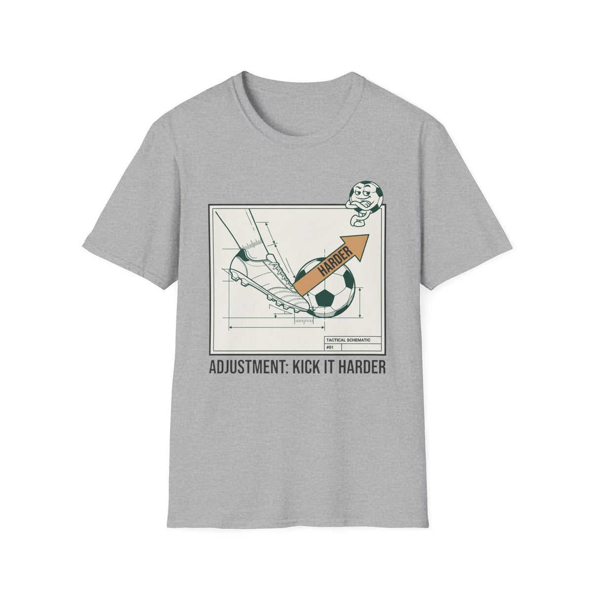 TACTICAL SCHEMATIC #01 _ ADJUSTMENT_ KICK IT HARDER V2 T-Shirt
