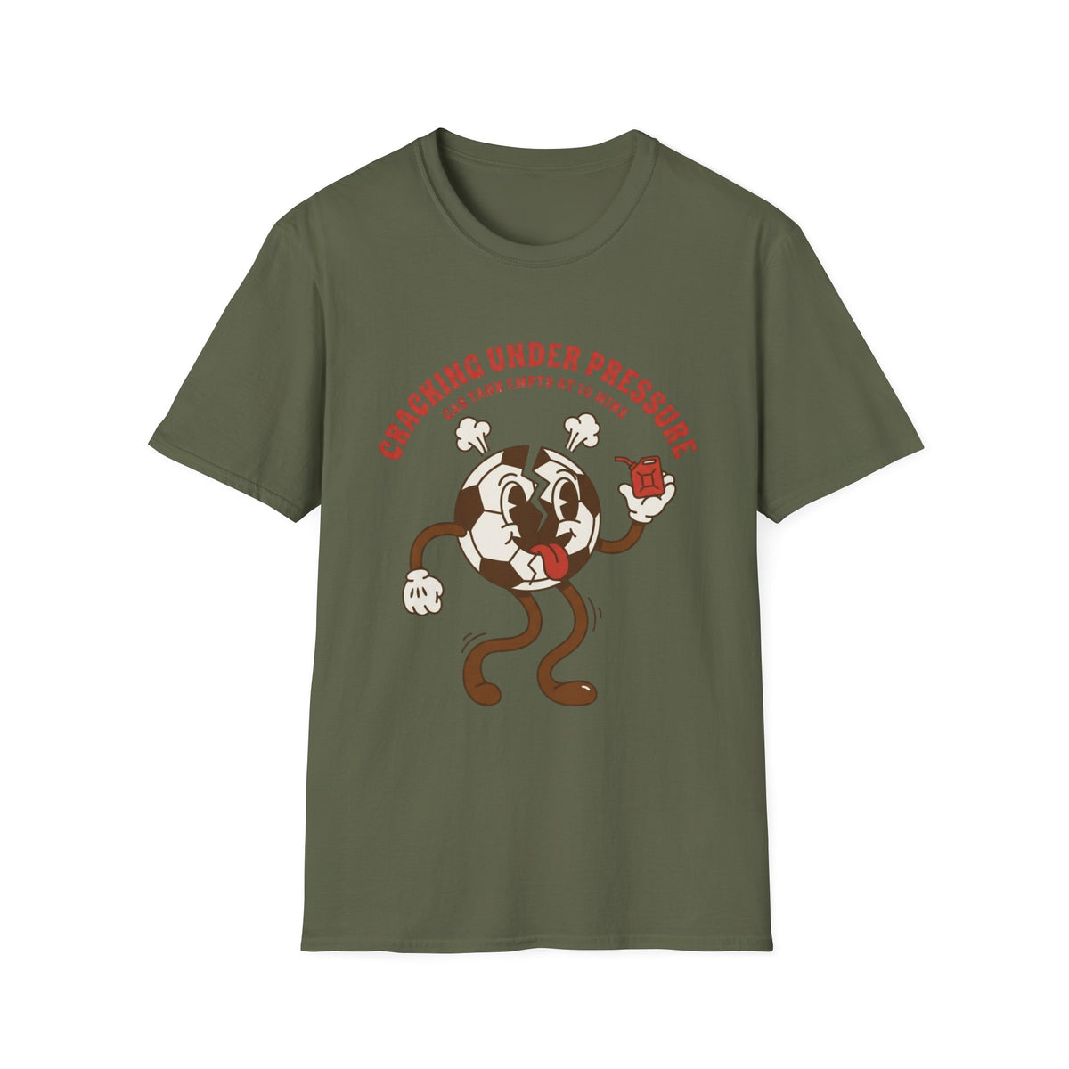 CRACKING UNDER PRESSURE Gas Tank Empty At 10 Mins v4 T-Shirt