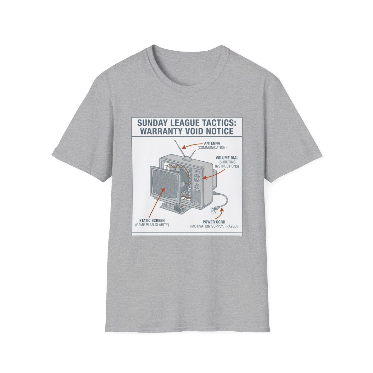 SUNDAY LEAGUE TACTICS_  WARRANTY VOID NOTICE T-Shirt