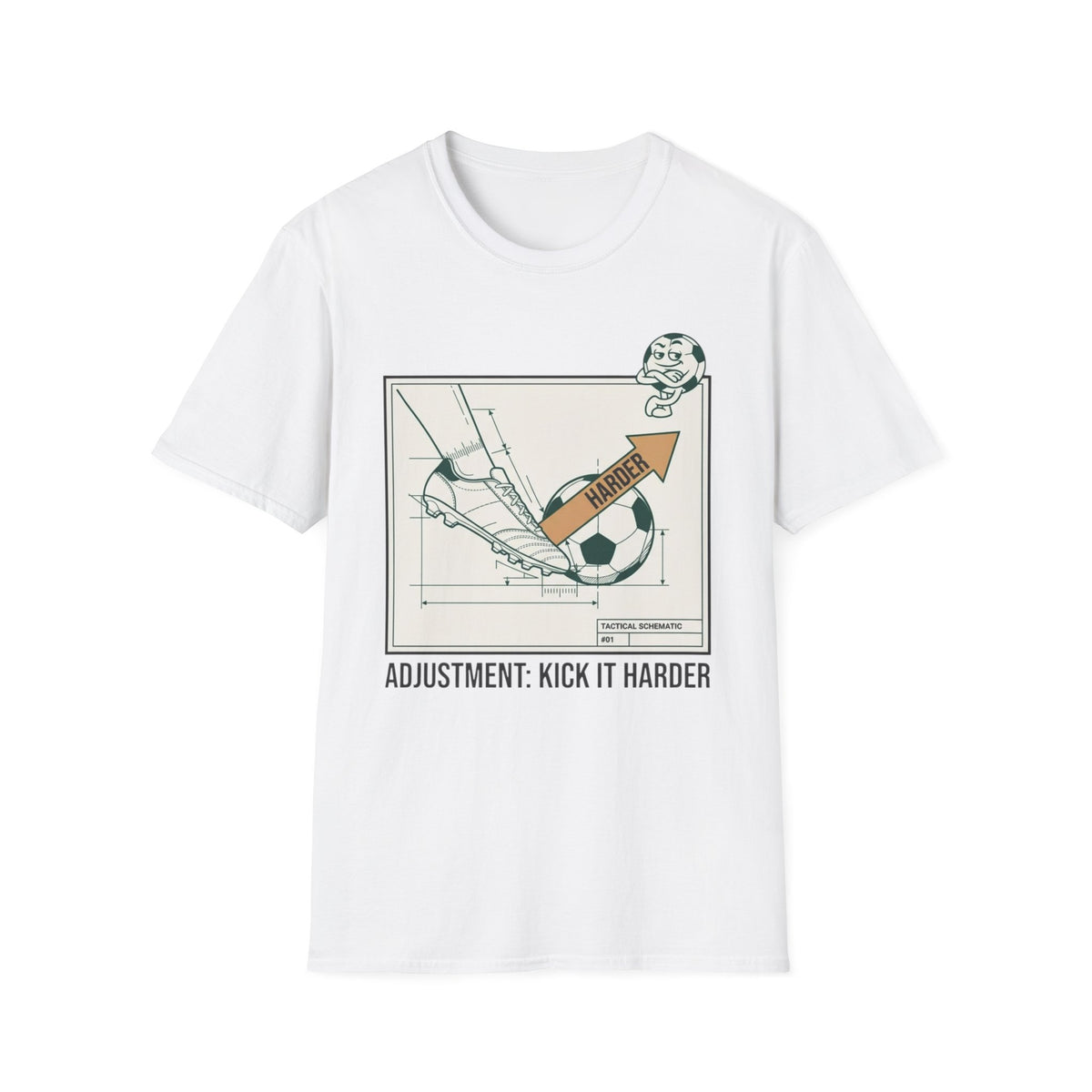 TACTICAL SCHEMATIC #01 _ ADJUSTMENT_ KICK IT HARDER V2 T-Shirt