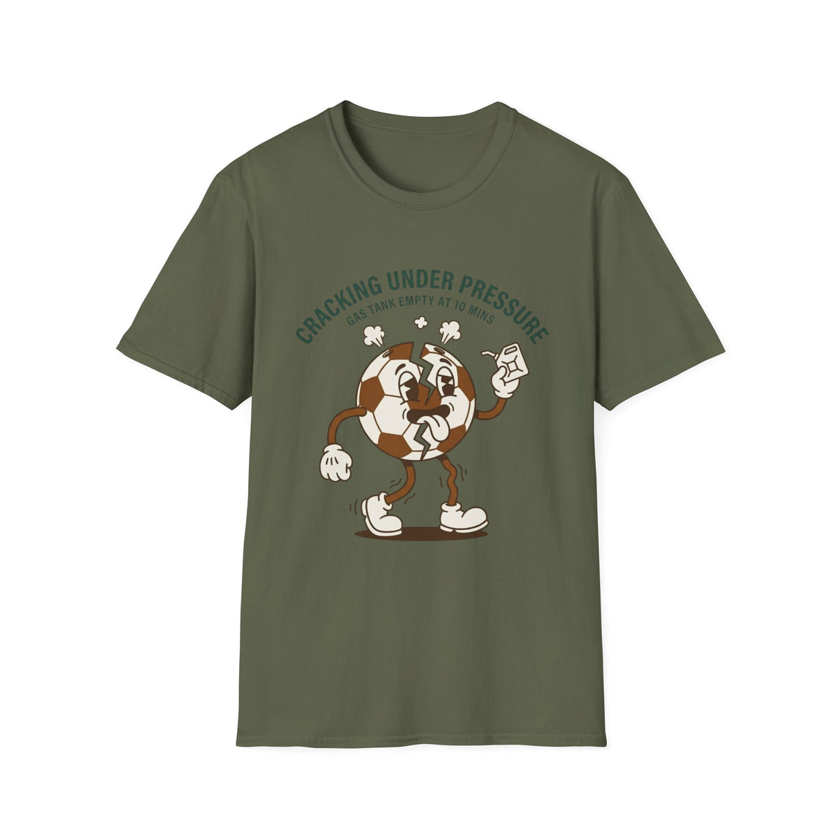 CRACKING UNDER PRESSURE Gas Tank Empty At 10 Mins v3 T-Shirt