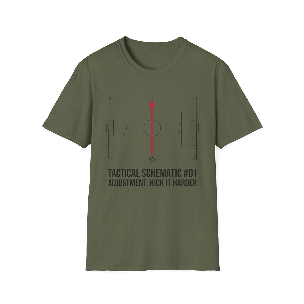 TACTICAL SCHEMATIC #01 _ ADJUSTMENT_ KICK IT HARDER v4 T-Shirt