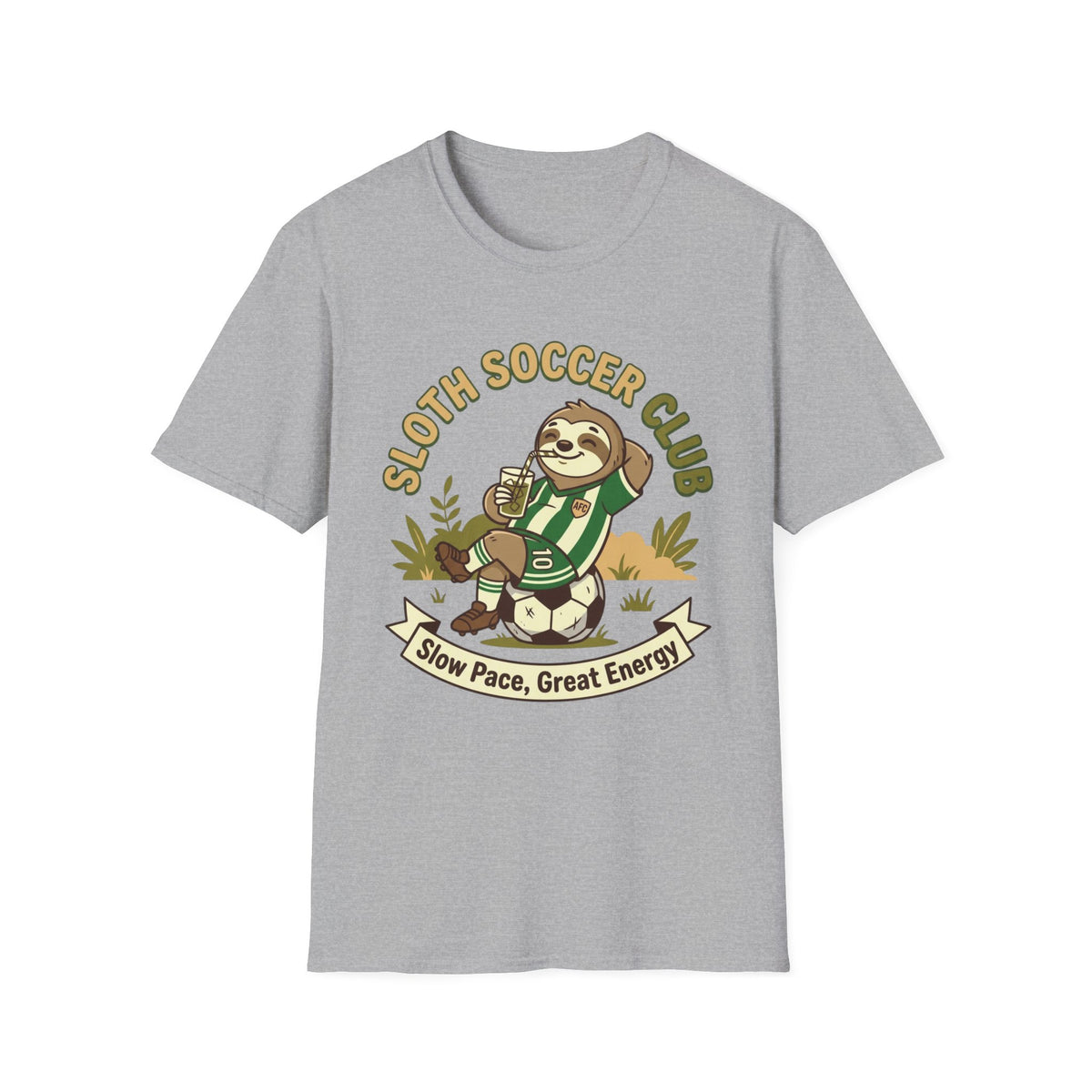 SLOTH SOCCER CLUB Slow Pace, Great Energy T-Shirt