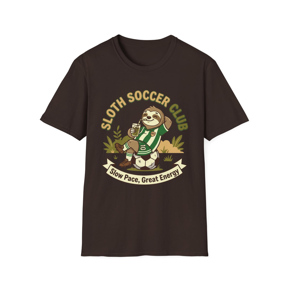 SLOTH SOCCER CLUB Slow Pace, Great Energy T-Shirt