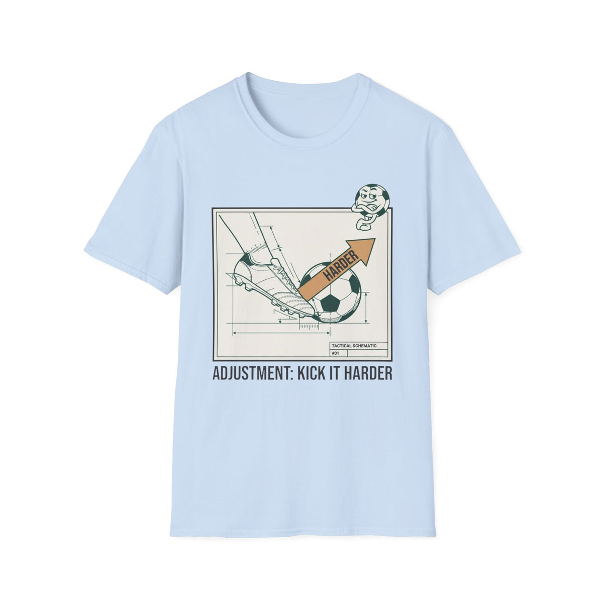 TACTICAL SCHEMATIC #01 _ ADJUSTMENT_ KICK IT HARDER V2 T-Shirt
