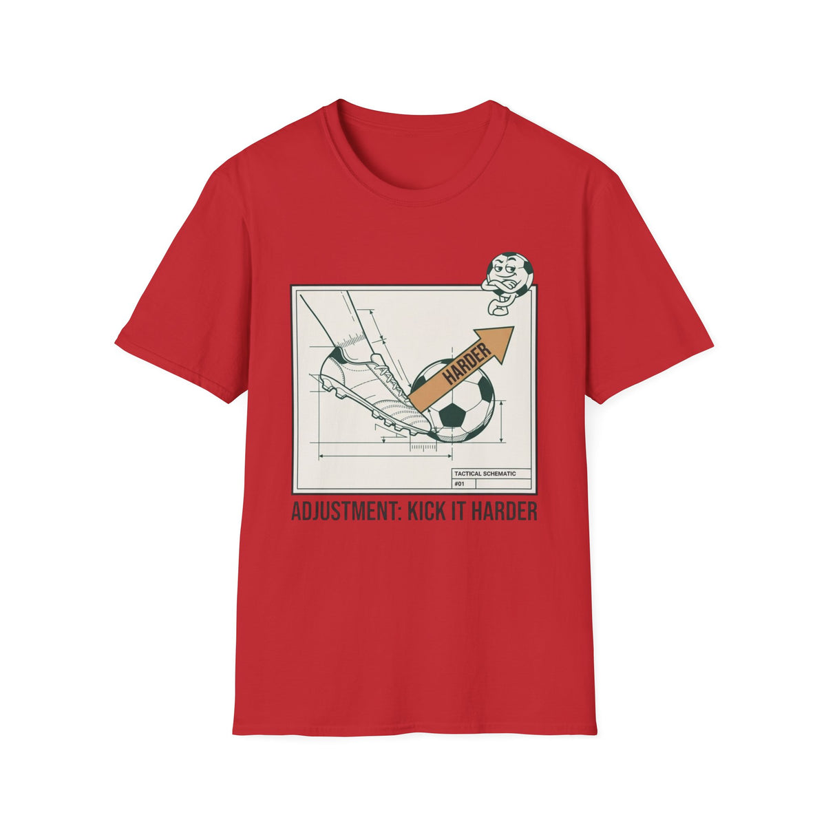 TACTICAL SCHEMATIC #01 _ ADJUSTMENT_ KICK IT HARDER V2 T-Shirt