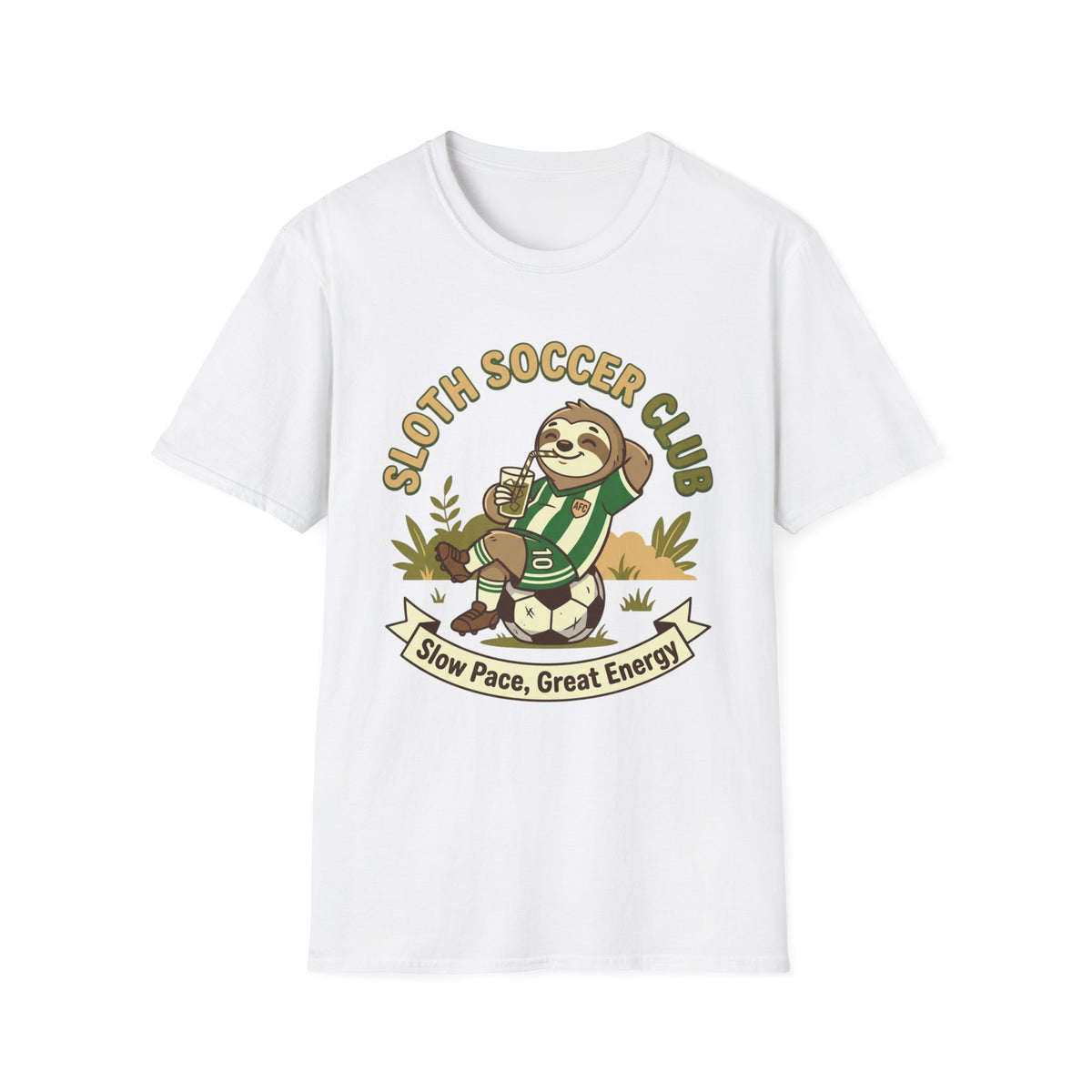 SLOTH SOCCER CLUB Slow Pace, Great Energy T-Shirt