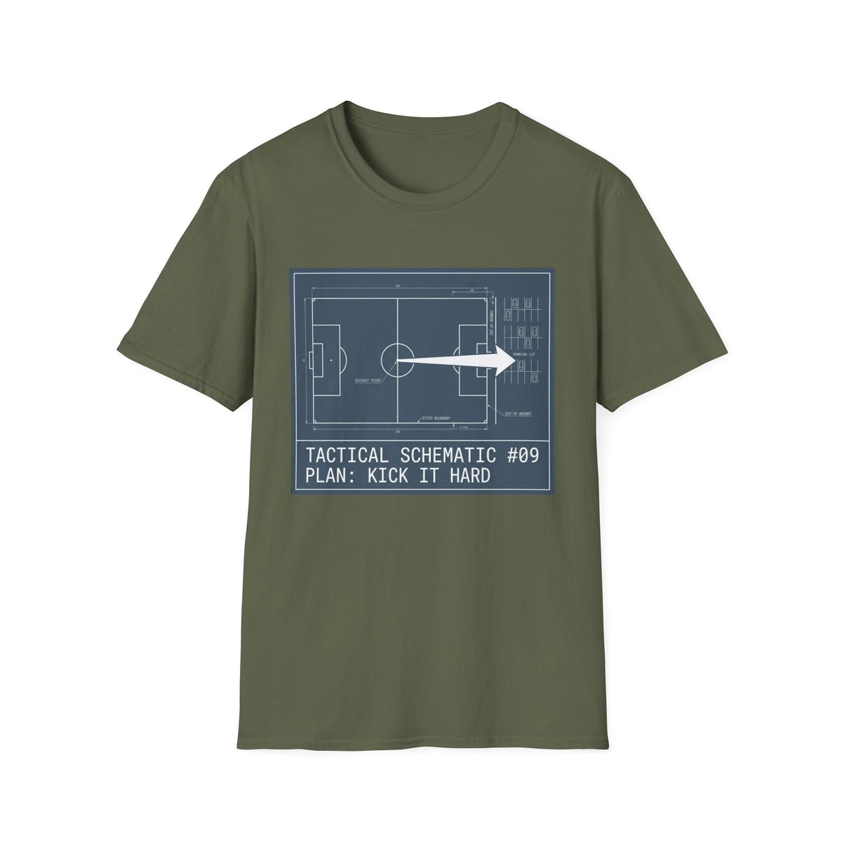 TACTICAL SCHEMATIC PLAN_ KICK IT HARD T-Shirt
