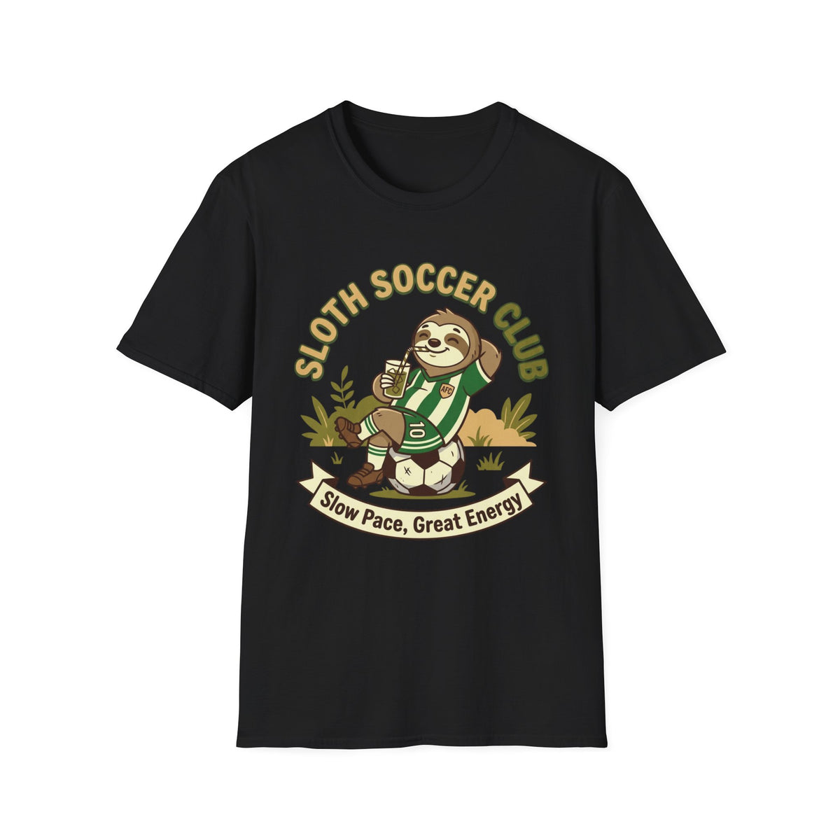 SLOTH SOCCER CLUB Slow Pace, Great Energy T-Shirt