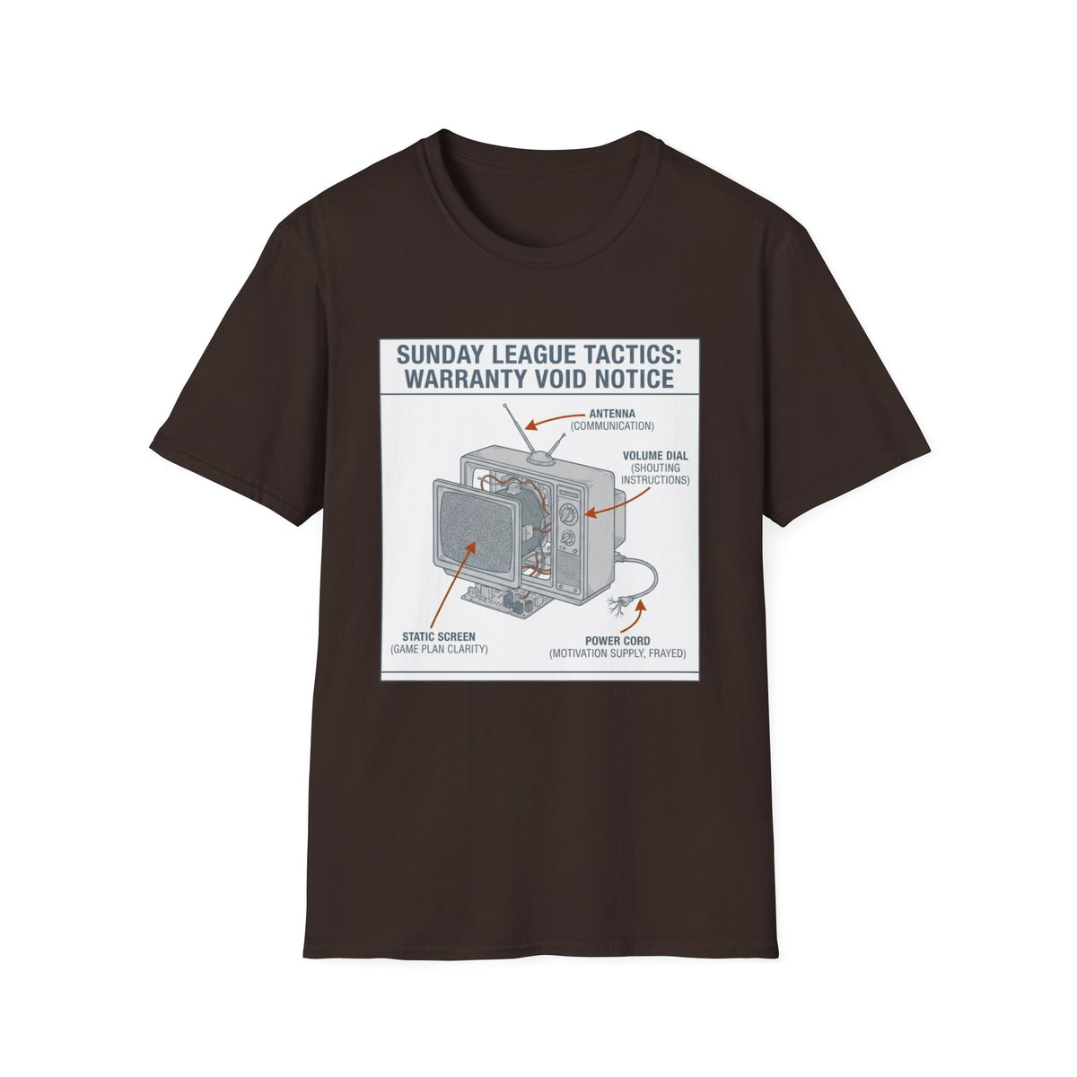 SUNDAY LEAGUE TACTICS_  WARRANTY VOID NOTICE T-Shirt