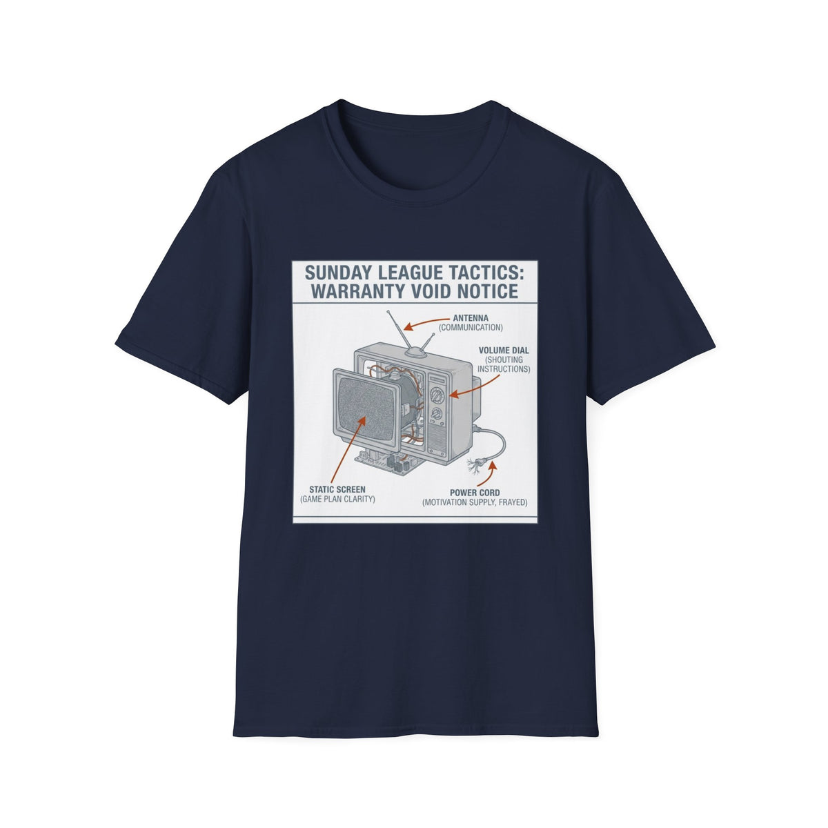 SUNDAY LEAGUE TACTICS_  WARRANTY VOID NOTICE T-Shirt